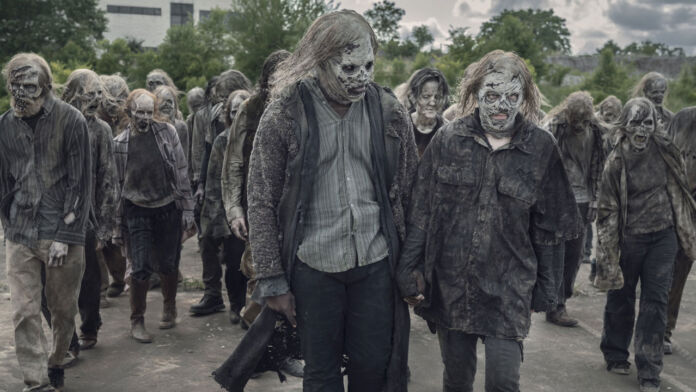 Maggie e Elijah no 7º episódio da 11ª temporada de The Walking Dead (S11E07 - 