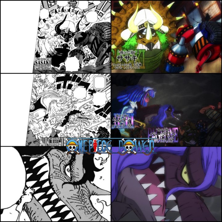 One piece comparacao anime manga episodio 1012 capitulo 998 07