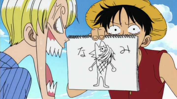 One Piece Anime 31 | Luffy desenha Nami após Sanji imaginar ela como uma sereia.
