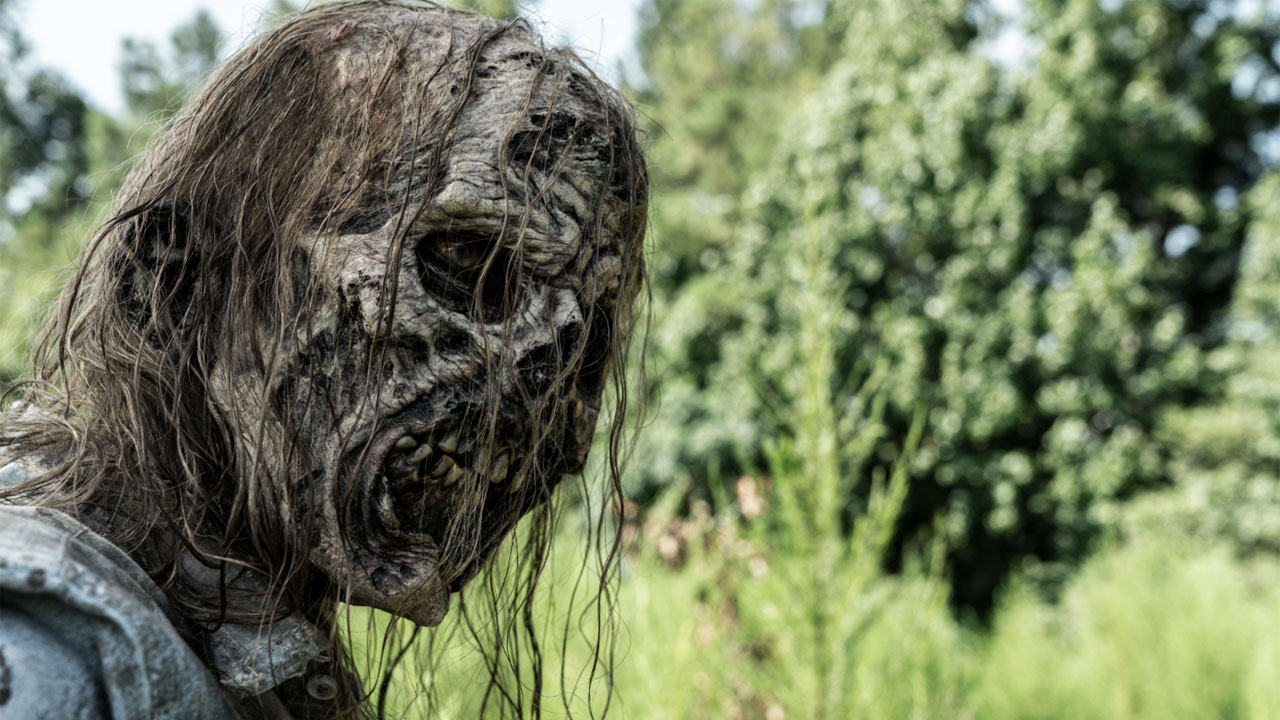 Zumbi do 13º episódio da 11ª temporada de The Walking Dead (S11E13 - "Warlords").