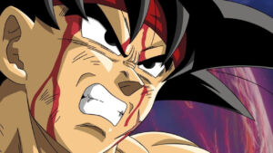 Bardock ensanguentado em Dragon Ball.