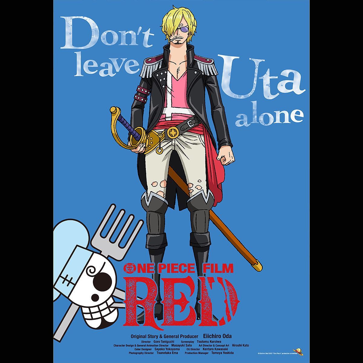 Visual de Sanji em One Piece Film Red.