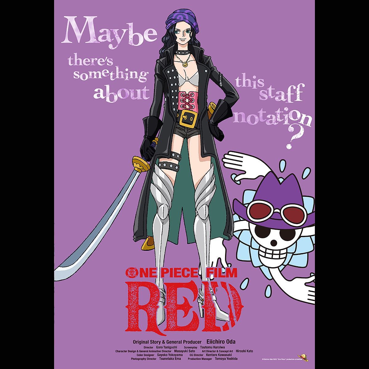 Visual de Robin em One Piece Film Red.