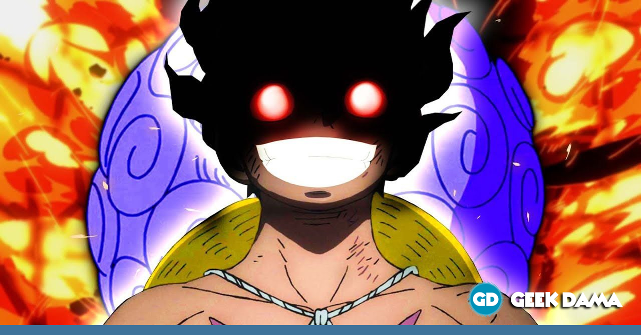 Tem gente achando que a gear 5 do Luffy ele fica com o cabelo flamejante,  está