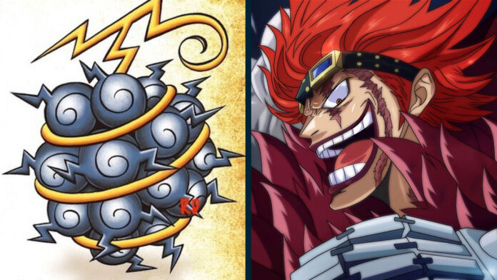 Jiki Jiki no Mi, a fruta do diabo de Eustass Kid, revelada na One Piece Magazine 14.