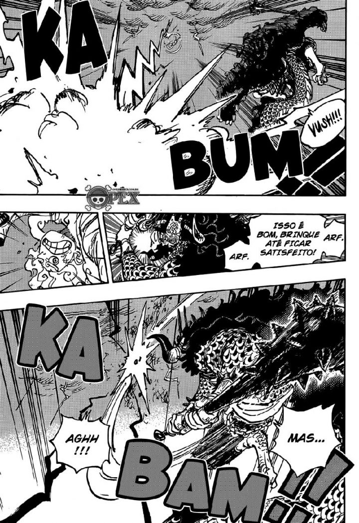Luffy VS Kaido no capítulo 1047 do mangá de One Piece.
