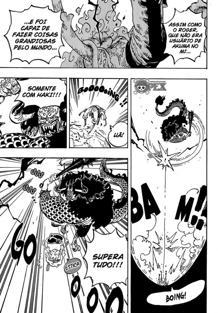 Kaido revela que Roger não tinha fruta do diabo no capítulo 1047 do mangá de One Piece.