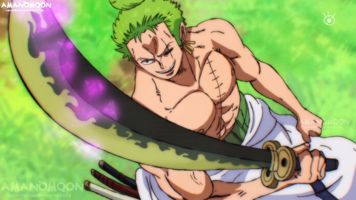 One Piece | Zoro empunha a Emma. Colorização por @amanomoon.