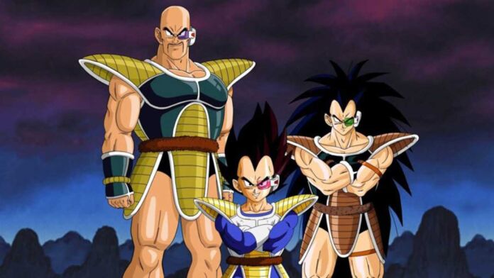 Nappa, Vegeta e Raditz em Dragon Ball Z.