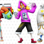 One Piece Filme Red | Novas poses do bando com as roupas com estilos musicais