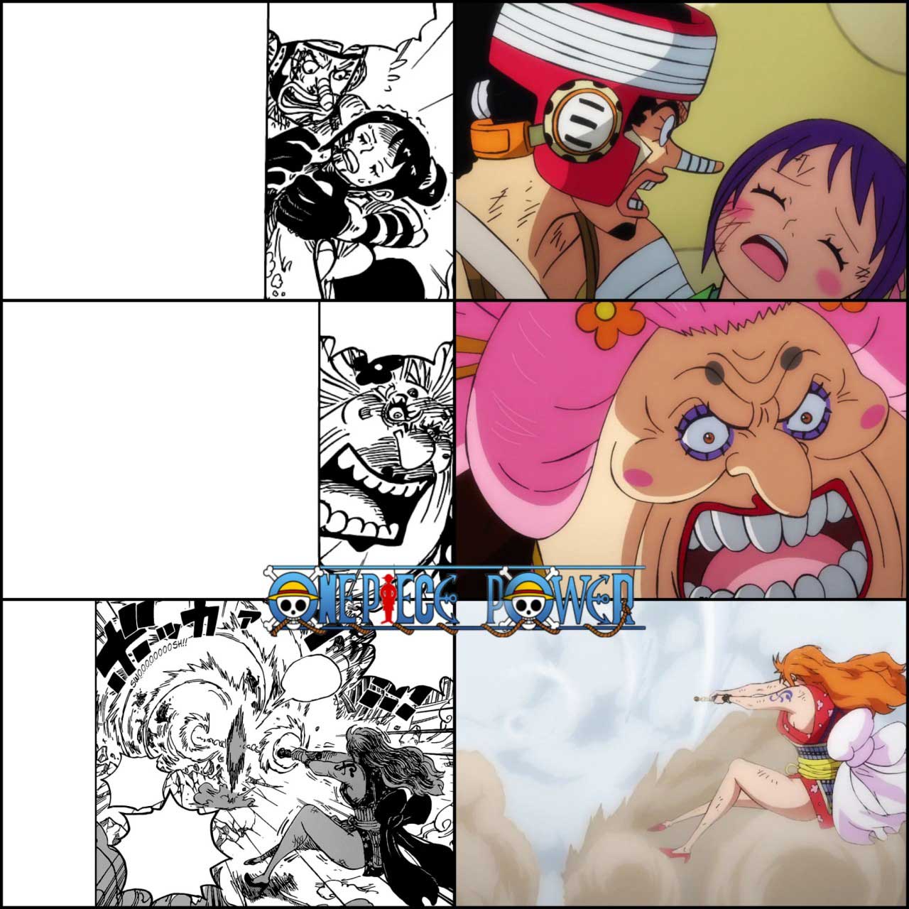 One Piece  Comparação Anime x Mangá do episódio 1033