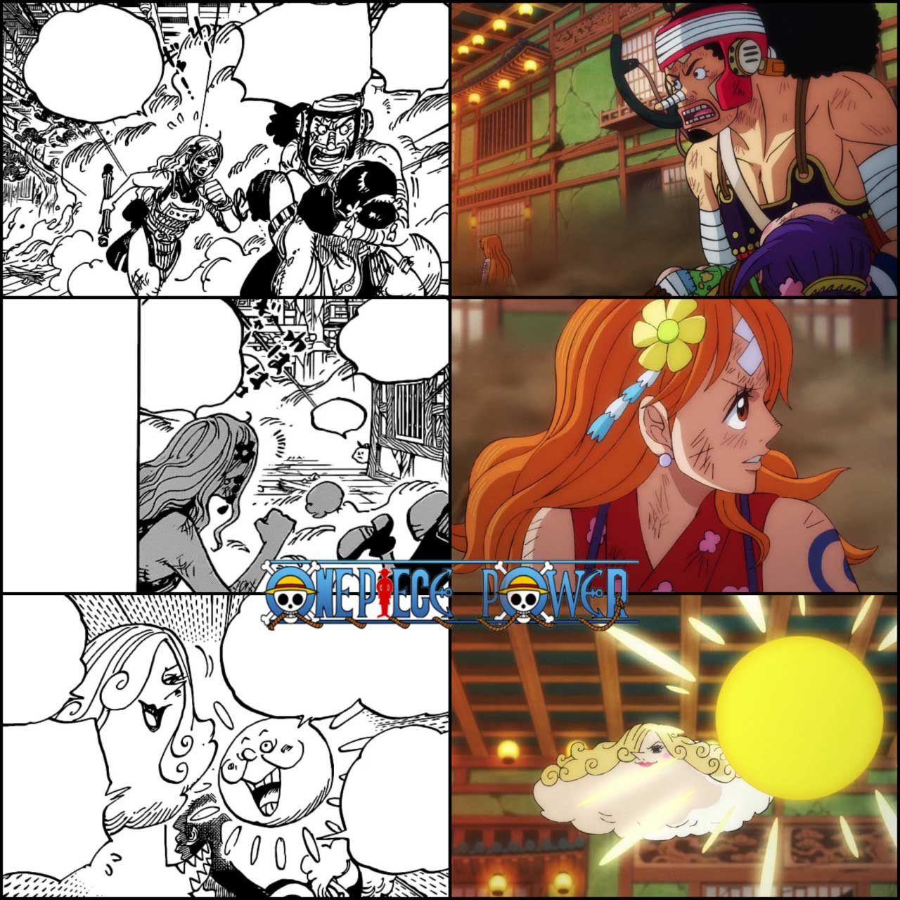 One piece comparacao anime manga episodio 1033 capitulos 1012 1013 07