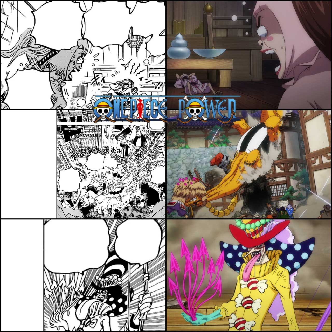 One piece comparacao anime manga episodio 1034 capitulos 1013 1014 08