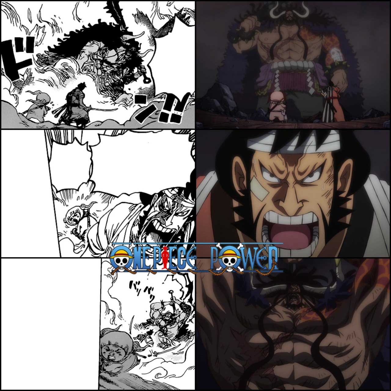 One piece comparacao anime manga episodio 1035 capitulo 1014 09