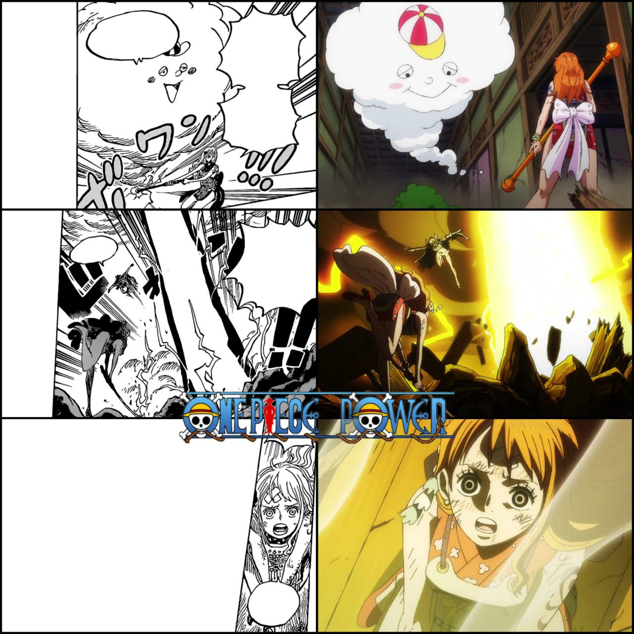 One piece comparacao anime manga episodio 1034 capitulos 1016 1017 01