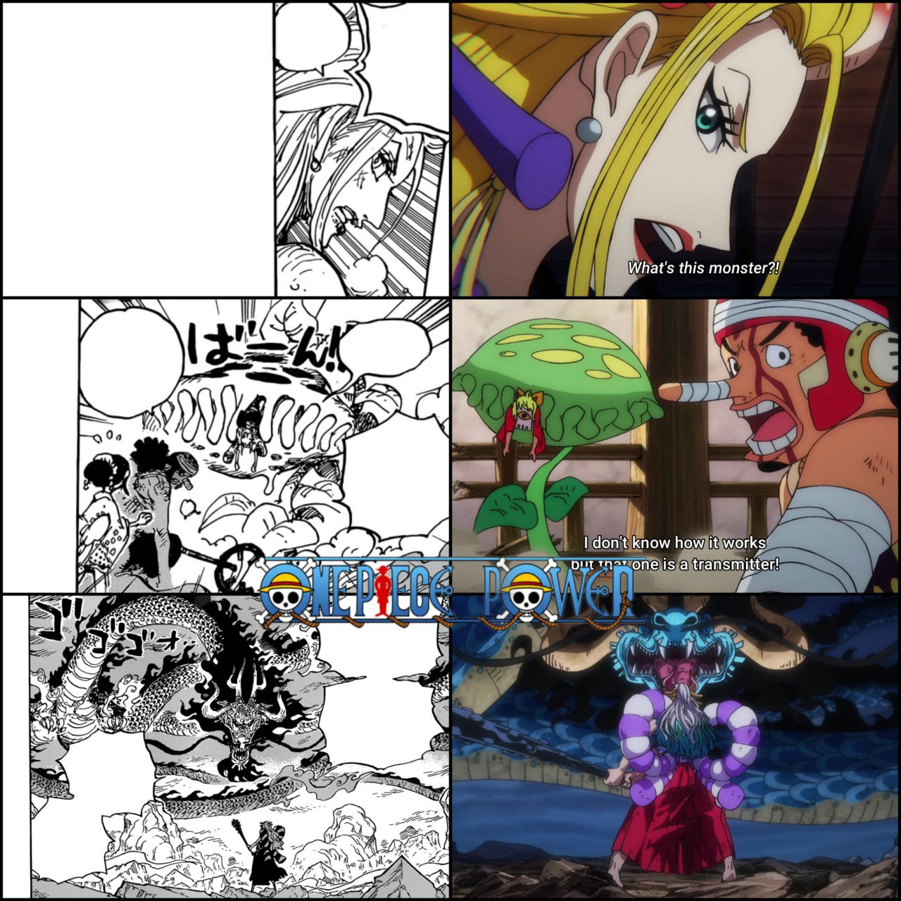 One piece comparacao anime manga episodio 1034 capitulos 1016 1017 04