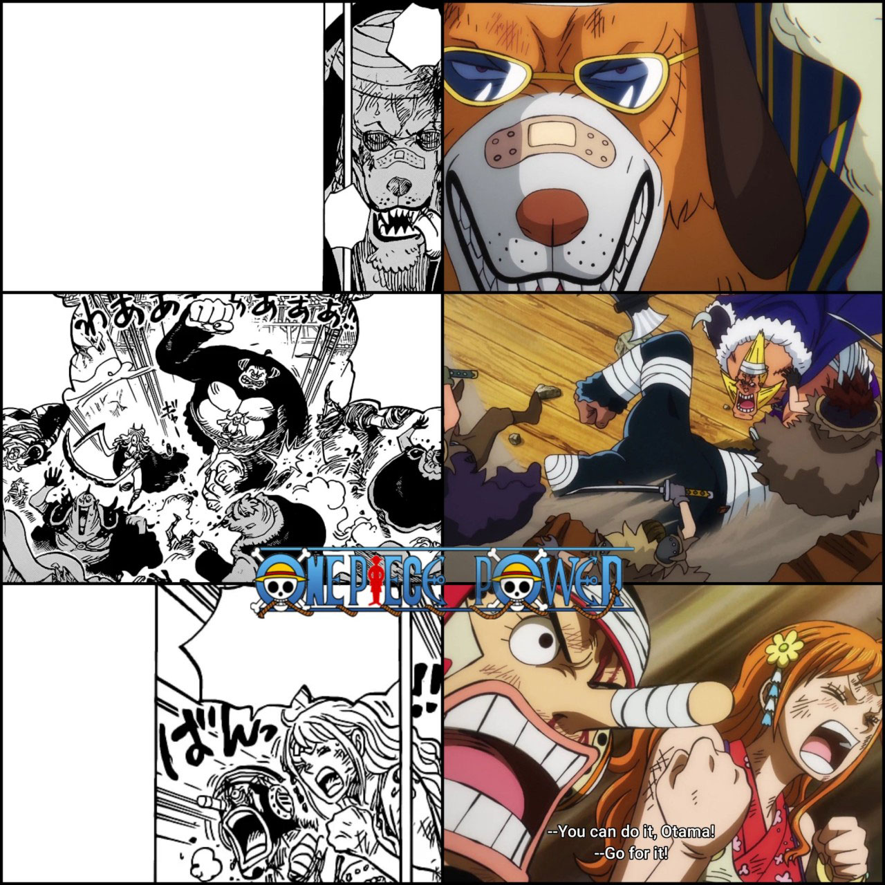 One piece comparacao anime manga episodio 1034 capitulos 1016 1017 08