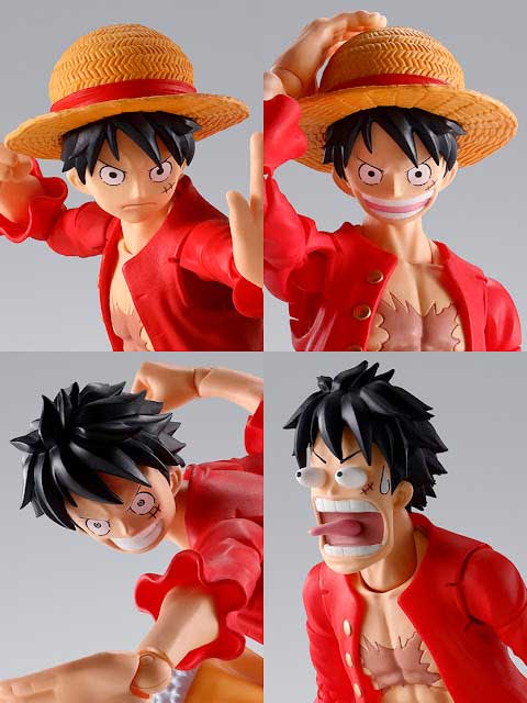 SHF One Piece Mito Zoro Luffy Mudança De Rosto Anime Action Figure