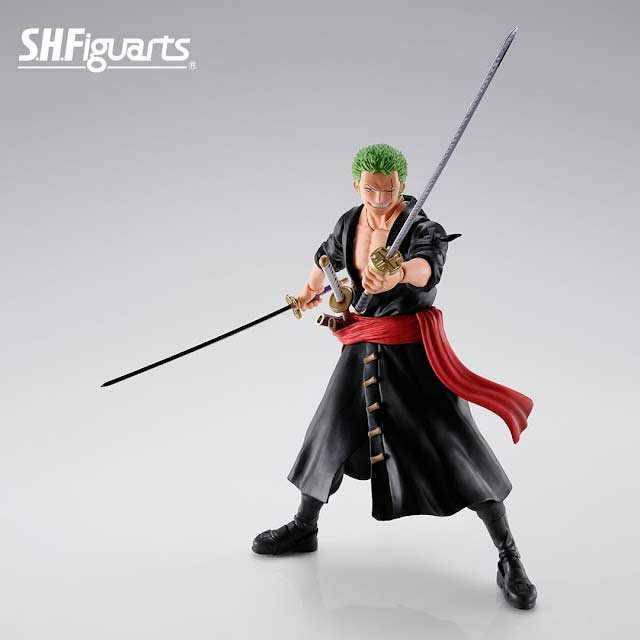 One piece action figure luffy zoro sanji raid on onigashima s h figuarts bandai spirits 12