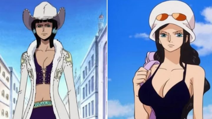 One piece nico robin pele escura morena bronzeada pele clara postcover