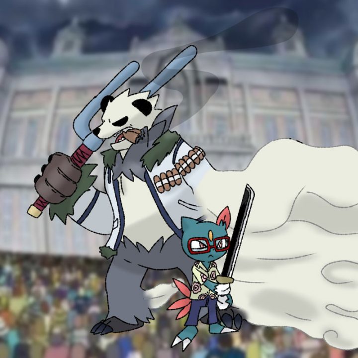 One piece pokemon smoker como pangoro tashigi sneasel fanart by simonbsfcs