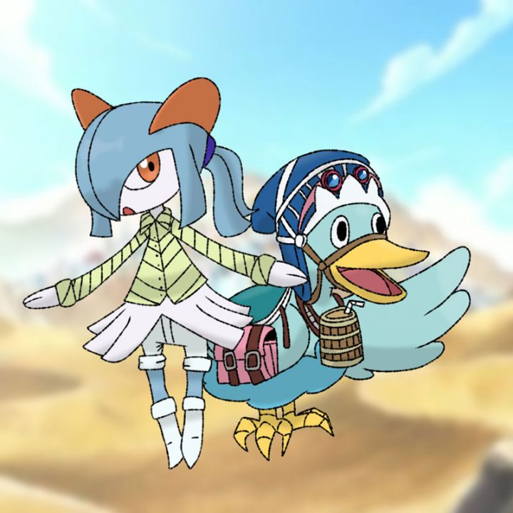 One piece pokemon vivi como kirlia karoo ducklett fanart by simonbsfcs