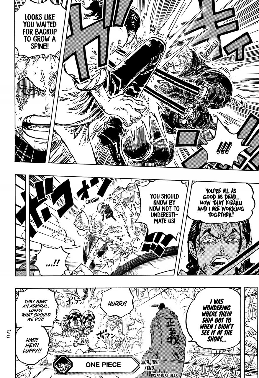 Read One Piece 1091 One Piece | A provocação que Zoro fez a Lucci no mangá 1091
