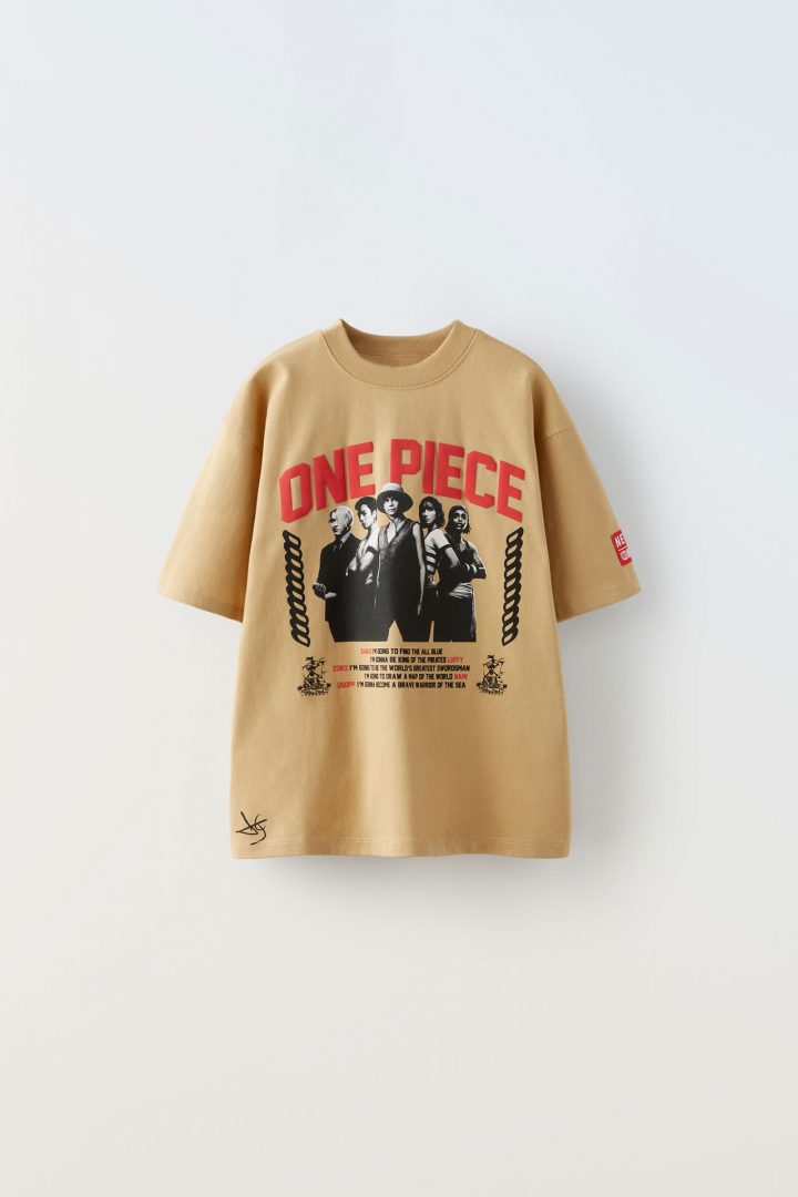 One piece live action colecao zara kids 5 camiseta