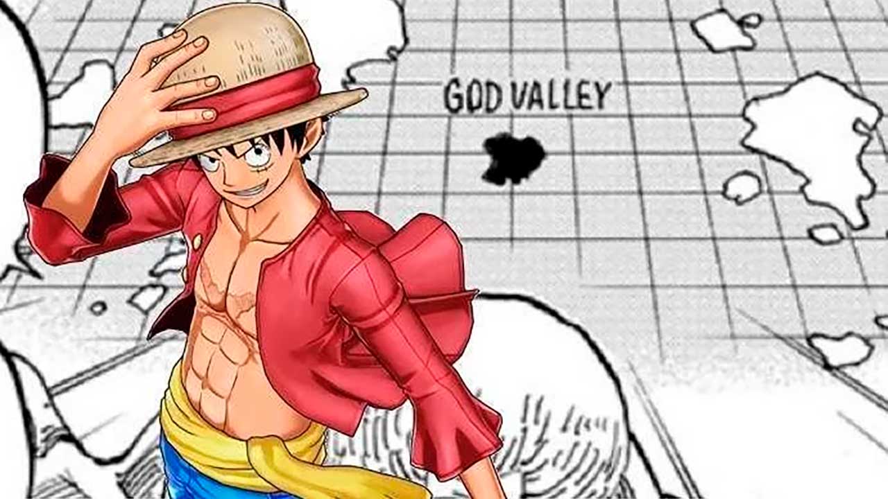 One piece luffy god valley postcover