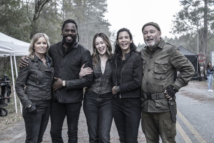 Fear the walking dead s08e12 bastidores 14 alycia debnam carey danay garcia kim dickens colman domingo ruben blades