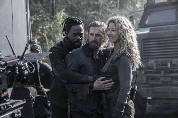 Fear the walking dead s08e12 bastidores 7 comlman austin amelio jenna elfman