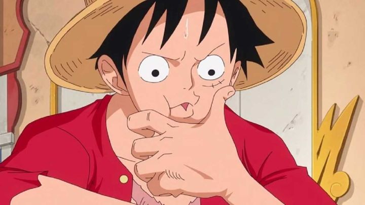 One piece anime luffy pensativo postcover