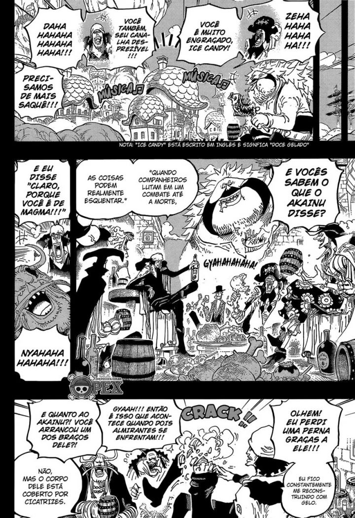 One piece manga 1081 flashback aokiji kuzan entra para o bando do barba negra 01