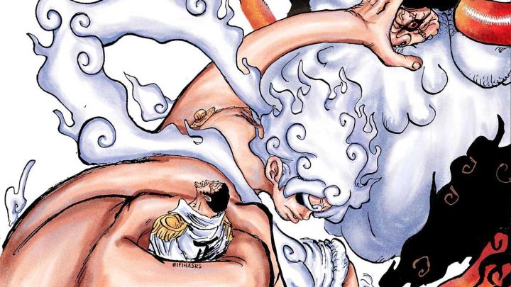 One piece manga 1108 luffy gear 5 kizaru saturno postcover