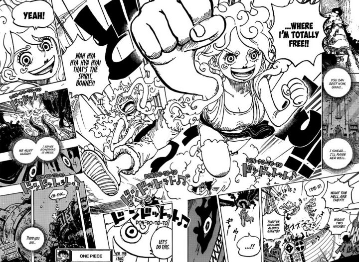 One piece manga 1118 ingles bonney luffy nika