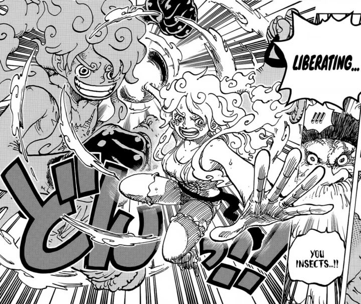 one piece manga 1121 ingles luffy nika vs saturn 01