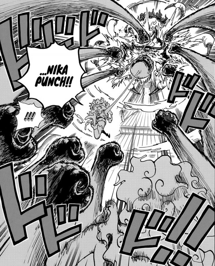 one piece manga 1121 ingles luffy nika vs saturn 02