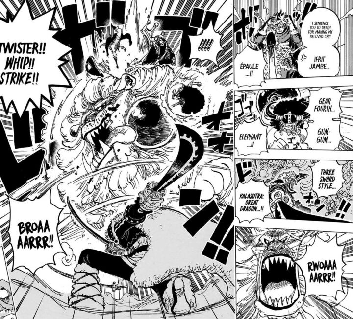 One piece manga 1127 luffy zoro sanji monster trio