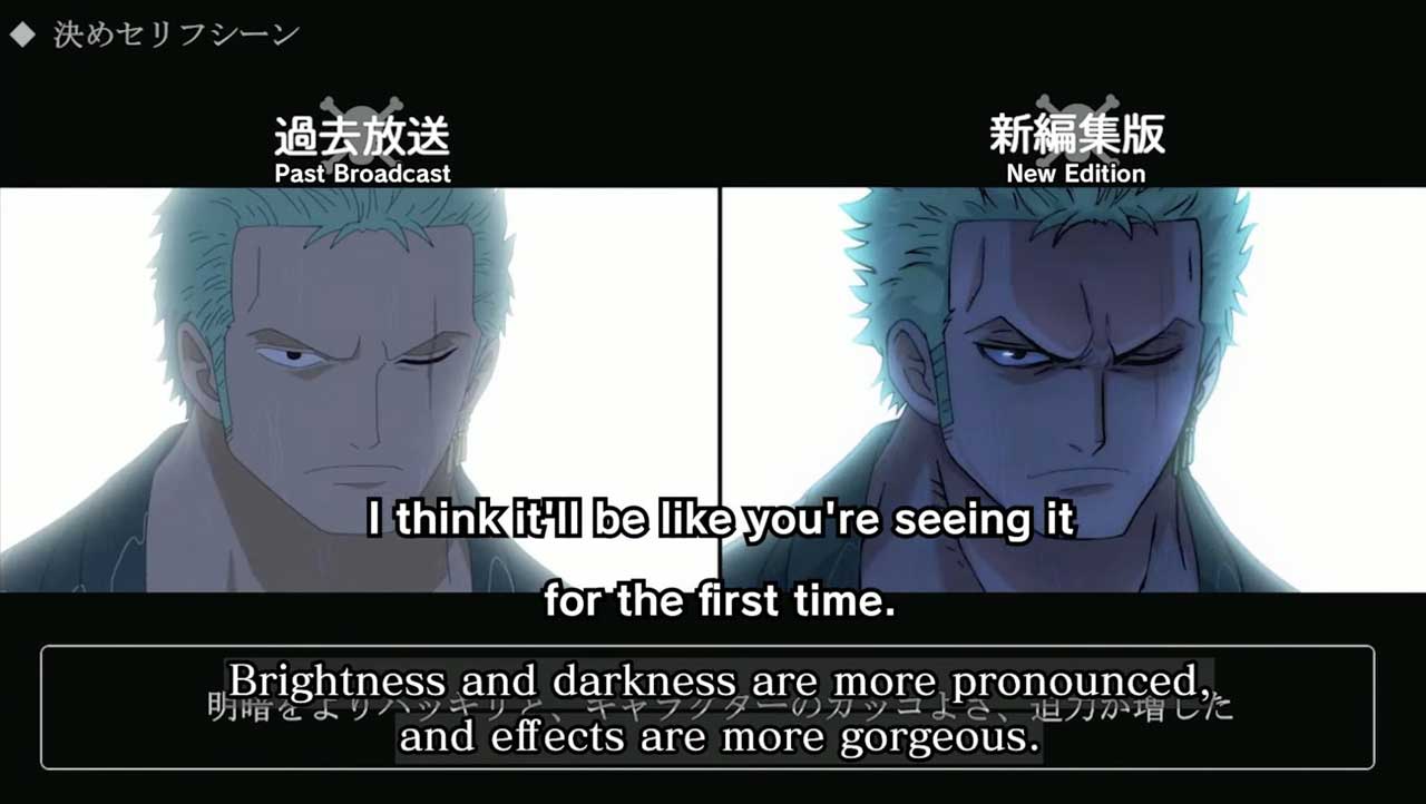 One Piece | Imagens comparam animação original e a remasterização do ...