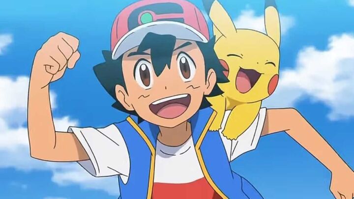 pokemon anime ash pikachu correndo postcover