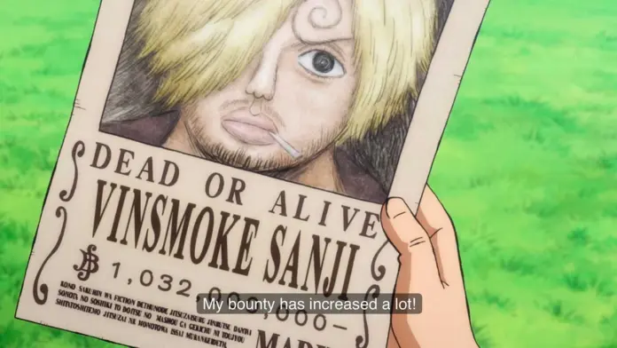 One piece sanji recompensa pos wano
