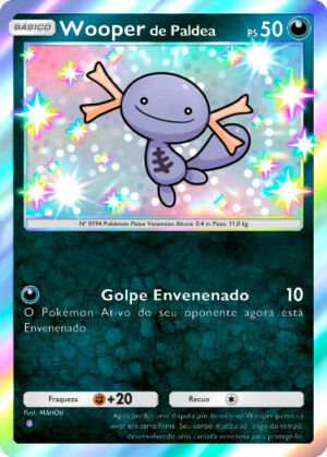 pokemon tcg pocket carta nascentes reclusas a4a 100 wooper de paldea