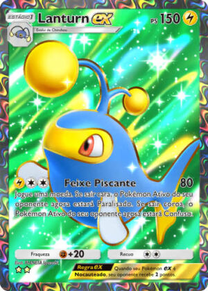 pokemon tcg pocket carta sabedoria dos ceus e mares a4 189 lanturn ex
