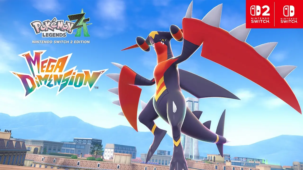 Pokémon Legends: Z-A | Mega Garchomp Z está disponível em Mega Dimension via Mystery Gift