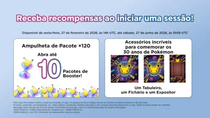Pokemon tcg pocket campanha 30 anos de pokemon ampulhetas 03