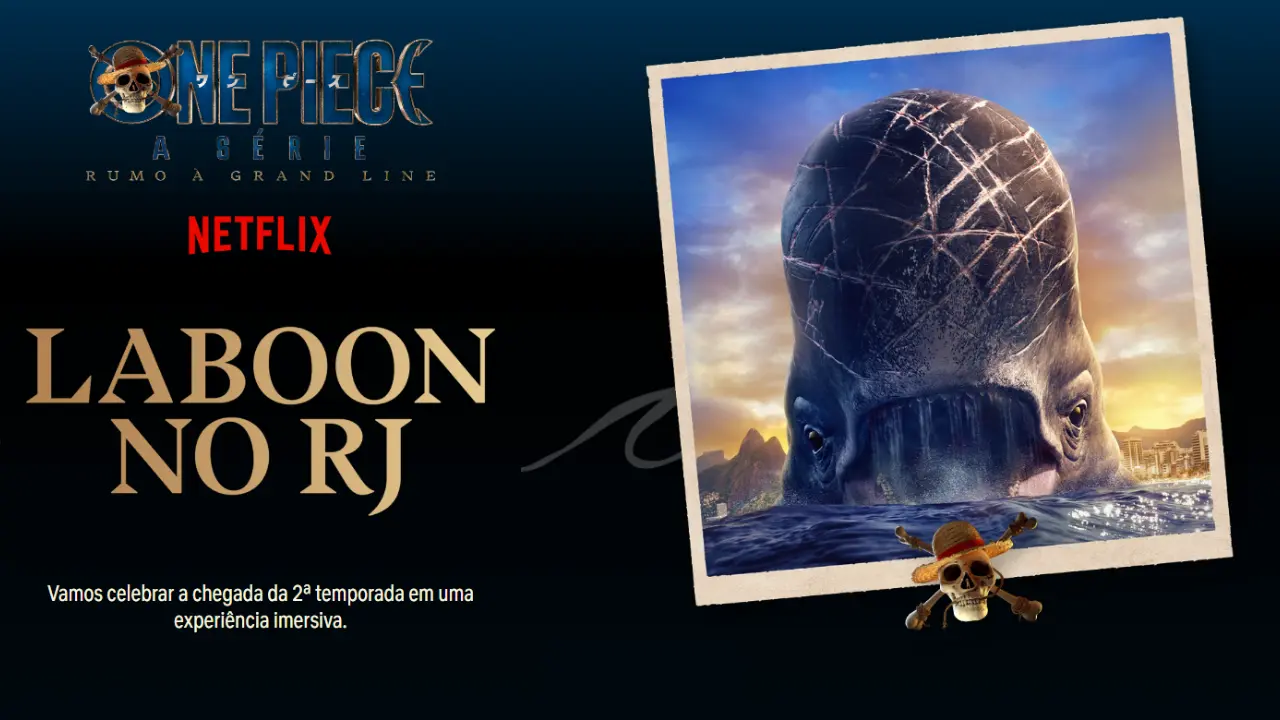 One Piece: A Série | Netflix leva Laboon a Copacabana para celebrar a 2ª temporada