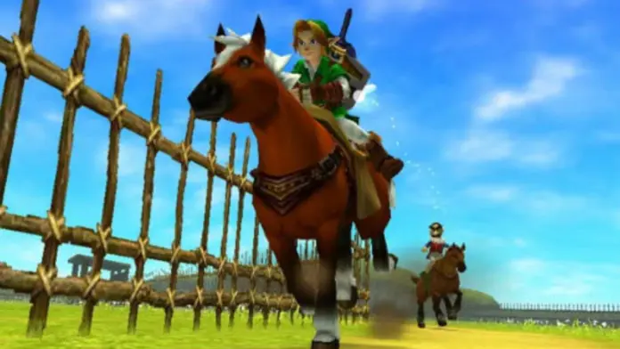 The legend of zelda ocarina of time link epona postcover