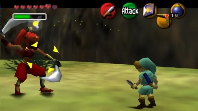 The legend of zelda ocarina of time nintendo 64 link mirando postcover