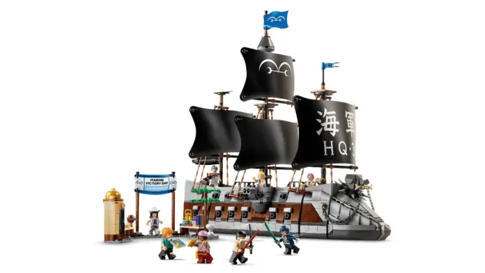 One piece a serie netflix 2 temporada conjunto lego navio de guerra da marinha do garp