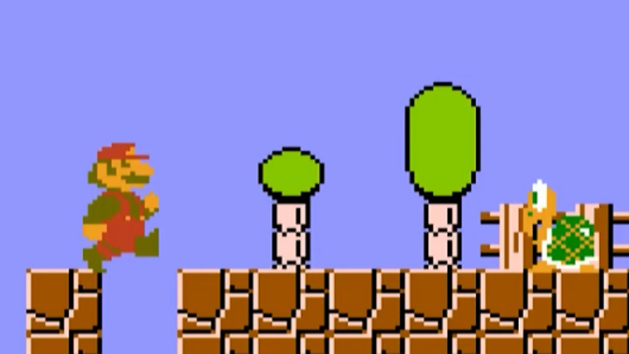 Correr sobre buracos e blocos escondidos em Super Mario Bros. eram bugs que Miyamoto decidiu manter